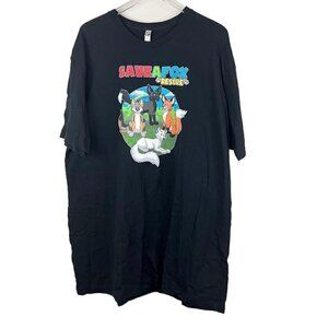 Finnegan and Friends Save a Fox Black Rescue T-Shirt Women's Size 3XL